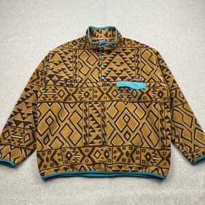 Patagonia Synchilla Snap-T Pullover Mens XL Montana Siete Brown Fleece 25450